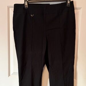 Liz Claiborne NWT Black classic pull on stretch ankle length dress pants Size 16